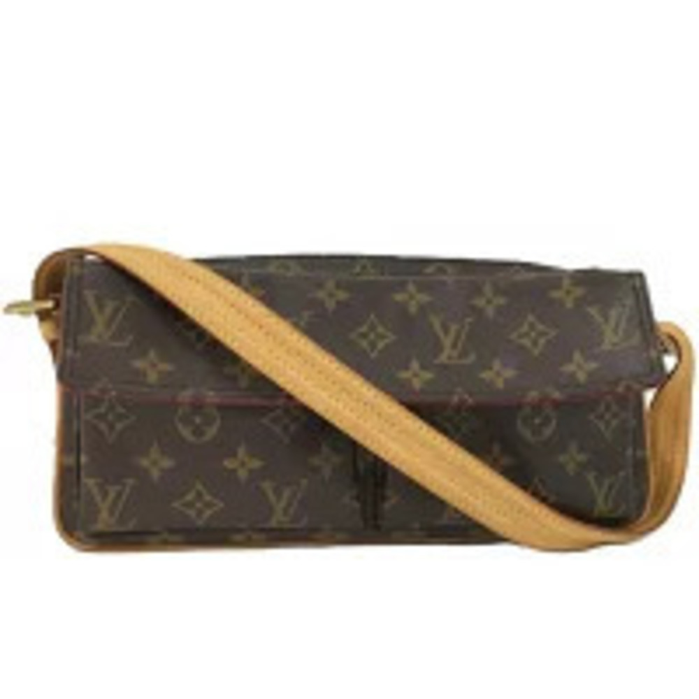 LOUIS VUITTON Vivacite Shoulder Bag Monogram Brown